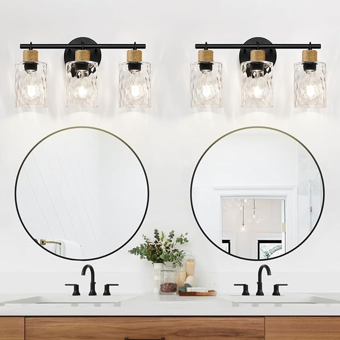 Bathroom Light Fixtures, 3-Light Coastal Vanity Lights - Image 6