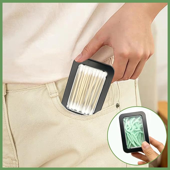 Cotton Swab Holder for Travel, Travel Floss Picks Case - Image 4
