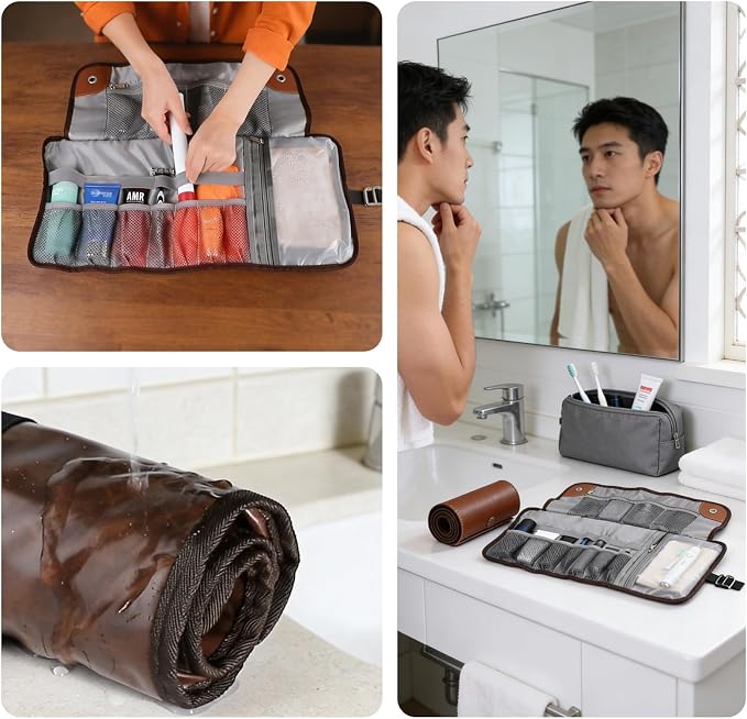 Men's Toiletry Travel Bag, Bathroom Bag - Image 6