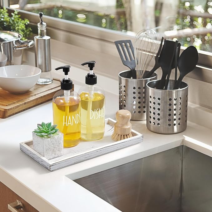 ALELION 11.7" White Bathroom Vanity Tray - Image 5