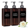 Amber Refillable Plastic Pump Bottle Set, 500ML by GIVITASOT