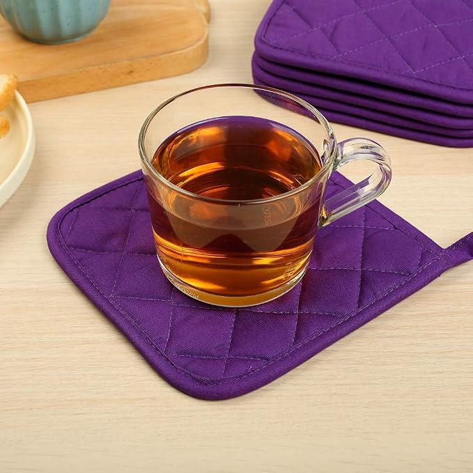 6 Pack Potholders Kitchen Pot Holders Set, Cotton Pot Holders - Image 7