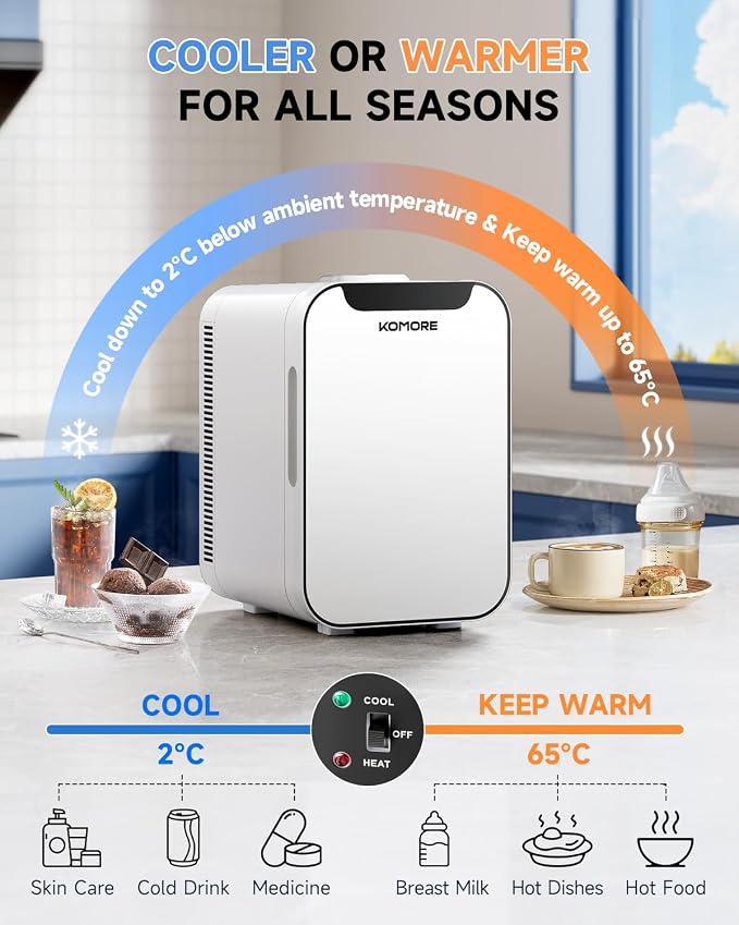 Small Mini Fridge, 18L Portable Tiny Fridge - Image 5