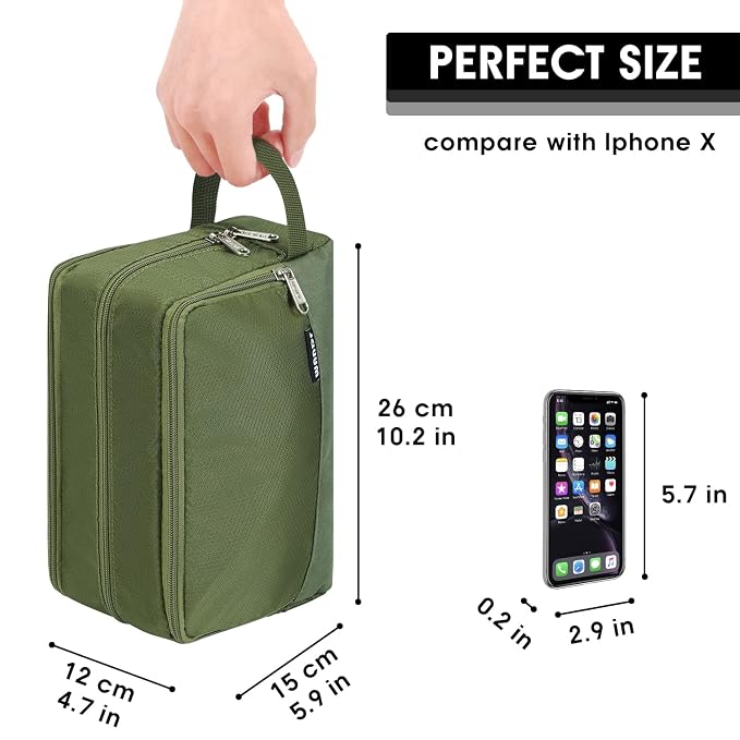 Toiletry Bag for Men Hanging Dopp Kit Water Resistant Shaving Bag Small - Image 2