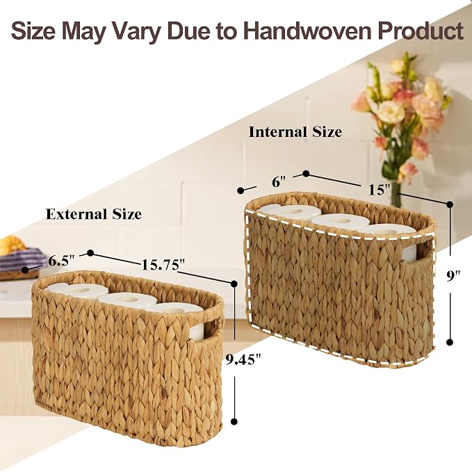 FairyHaus Wicker Toilet Paper Storage Basket - Image 4