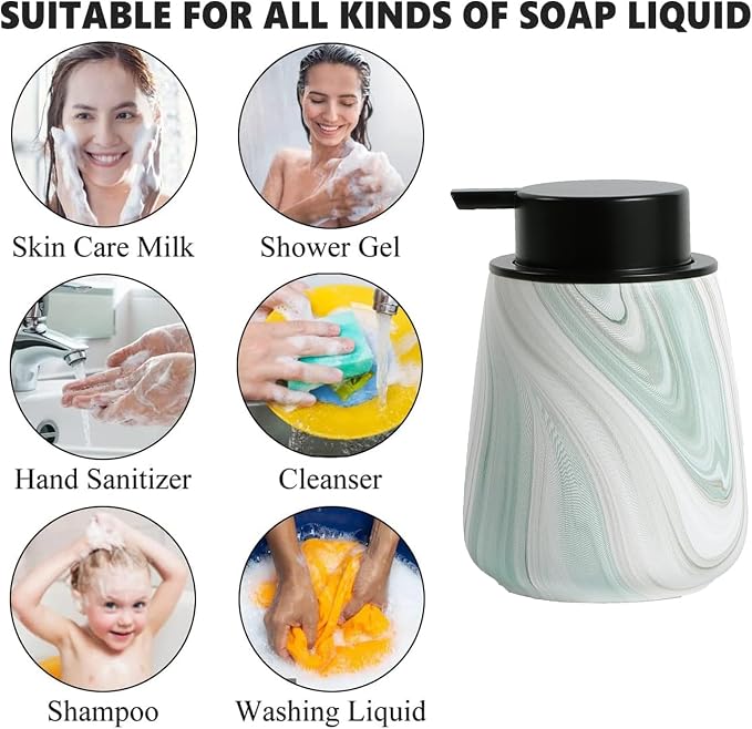 12Oz Ceramic Liquid Soap Dispenser - Image 7