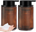 Amber Glass Foaming Soap Dispenser, Ribbed Foam Hand Soap Dispenser by ALPIRIRAL