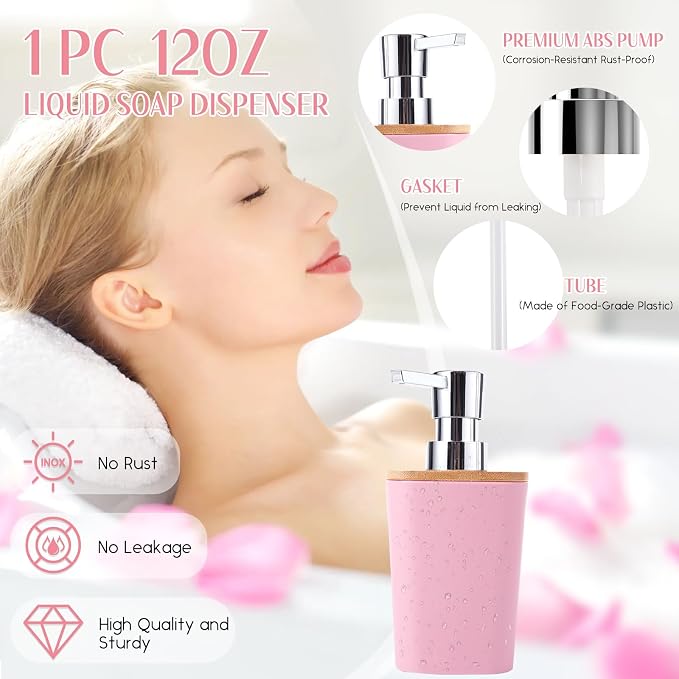 Pink Bathroom Accessories Set Bathroom Set - Image 4