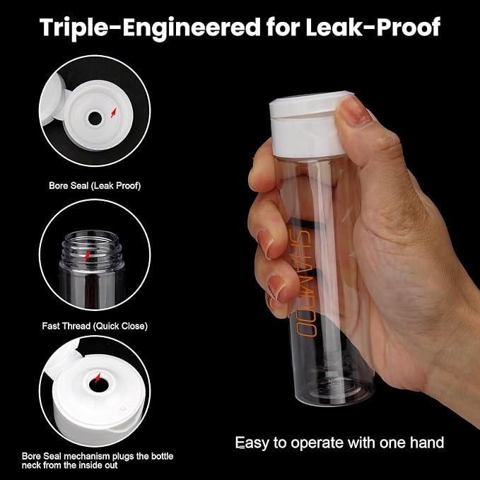 Cosywell Travel Bottles for Toiletries 5 Pack 3.4oz Pre-Printed Travel Size - Image 7