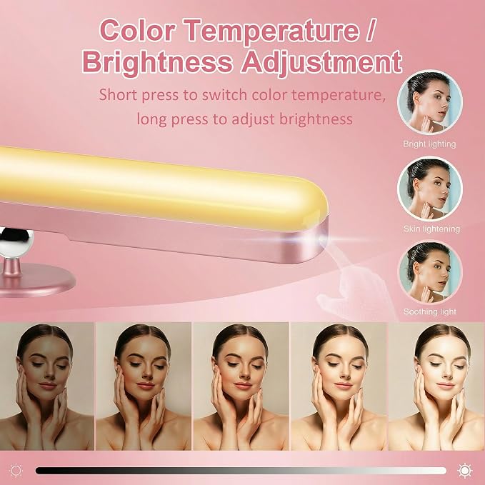 Wireless Vanity Lights for Mirror, Rechargeable Battery Operated Stick on Lamp - Image 3