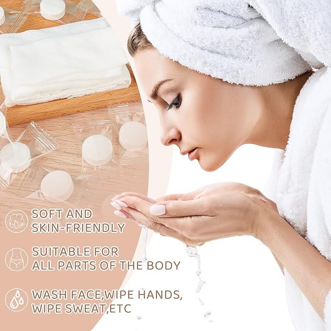 1500 Pcs Mini Compressed Portable Towel Disposable Coin Tissues Bulk Cotton - Image 4