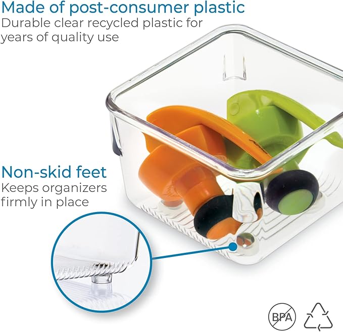 iDesign Linus Plastic Drawer Organizer, Storage Container - Image 4