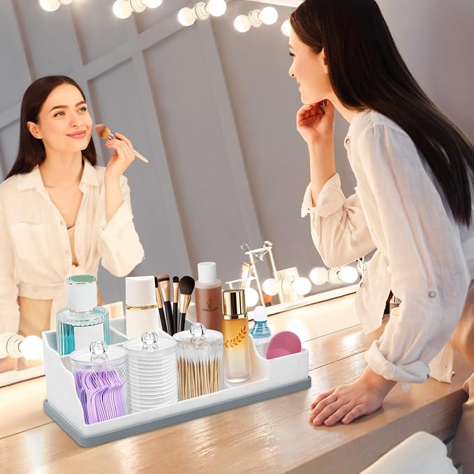 Bathroom Counter Organizer, Large White Silicone Toothbrush Holders - Image 5