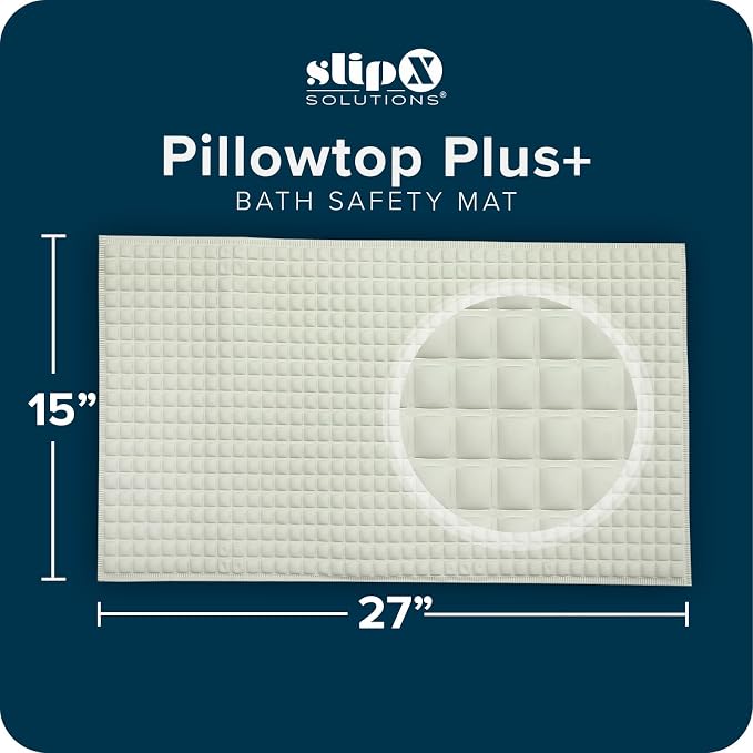 SlipX Solutions Pillow Top Cushioned Bath Mat, Non Slip Comfort Underfoot - Image 7