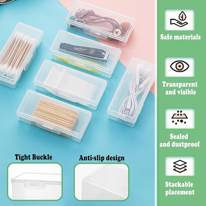 Cotton Swab Holder for Travel, 4 in 1 Portable Small Dental Floss Holder - Image 4