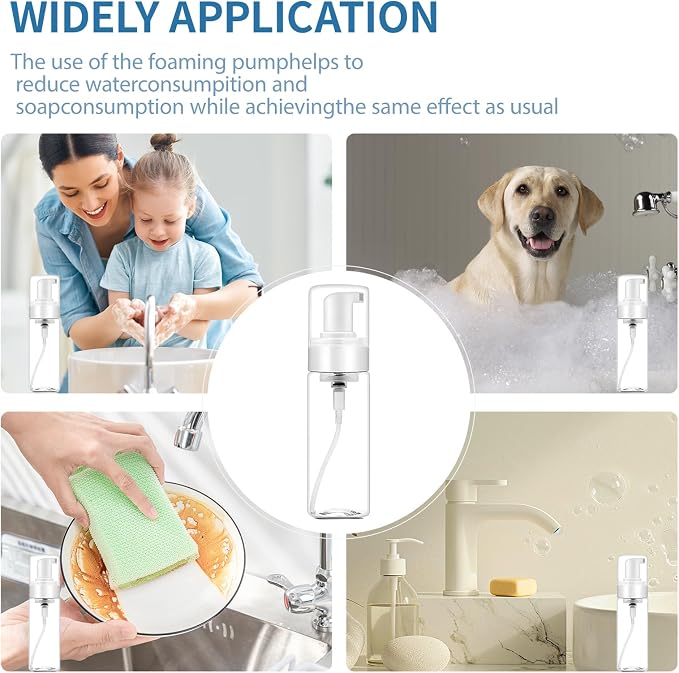 Foam Pump Bottle 1.7oz 2pcs Foaming Soap Dispenser 60ml Foaming Spray Bottle - Image 7