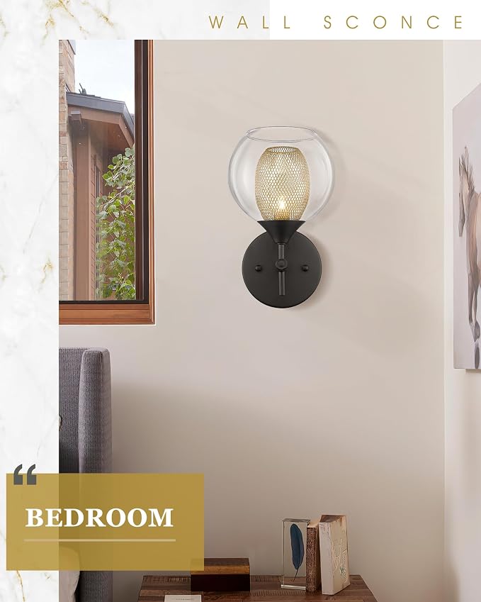 Black Wall Sconce Set of 2, Bathroom Vanity Light Fixture - Image 7