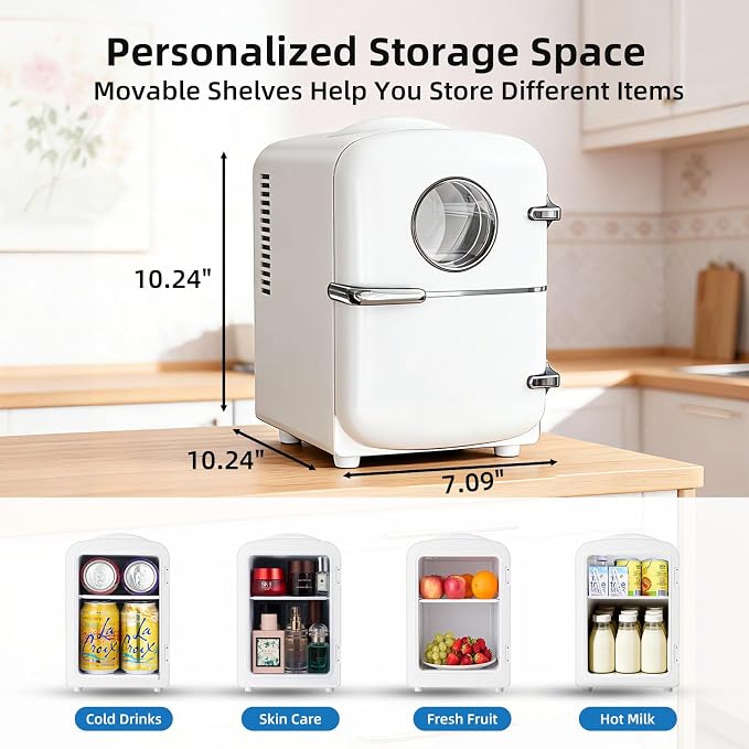Antarctic Star Mini Fridge, 4L Capacity/6 Cans Portable Cooler and Warmer - Image 4