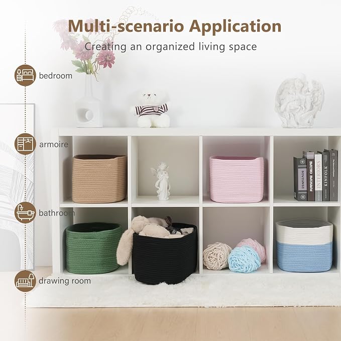 Cotton Rope Storage Basket, Woven Basket - Image 6