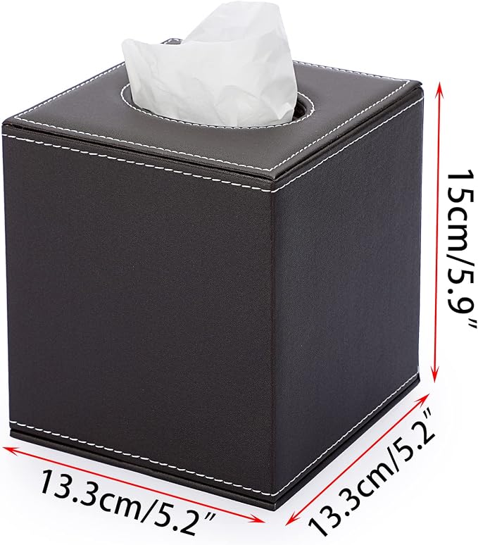 Sumnacon Square Leather Tissue Box Cover - Image 5
