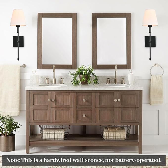 Bsmathom Wall Sconces Sets of 2, Rustic Industrial Wall Lamps, Hardwired Column - Image 6