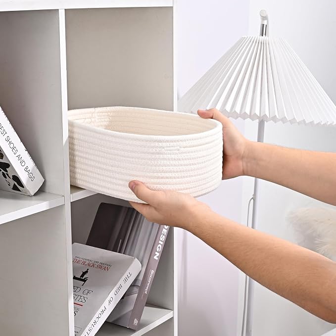 Storage Baskets for Organizing, Small Woven Basket Set of 4 - Image 7