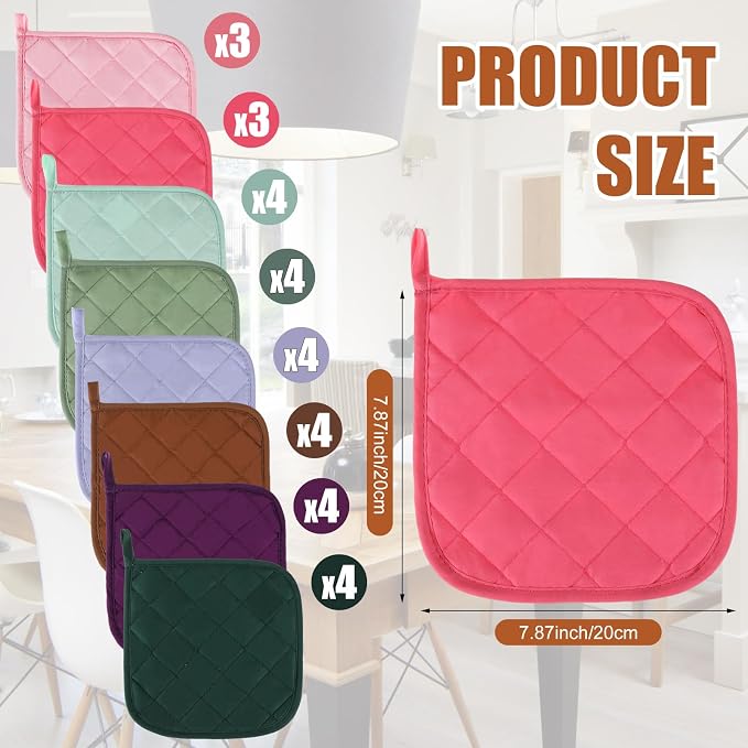 Uiifan 30 Pieces Cotton Pot Holders - Image 2