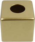 Hymmah Matte Gold Square Tissue Box Cover Holder, Bathroom Accessories Decor by Hymmah