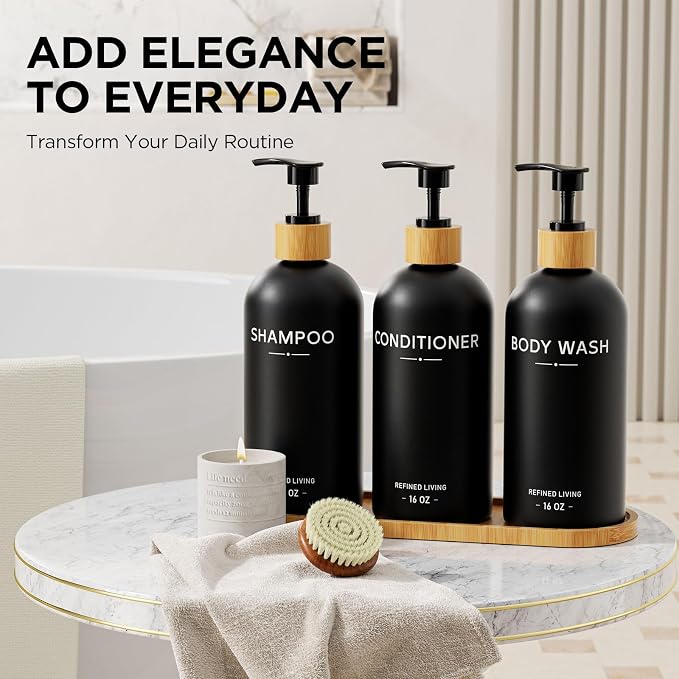 Shampoo and Conditioner Dispenser Set, Shower Soap Dispenser - Image 3