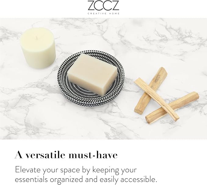 ZCCZ Black and White Bathroom Accessories Set, 4 Pieces - Image 6
