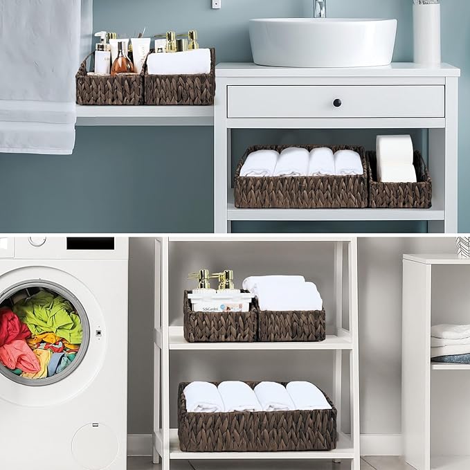 Ollieroo Rattan Storage Baskets, Handwoven Wicker Storage Bins - Image 7
