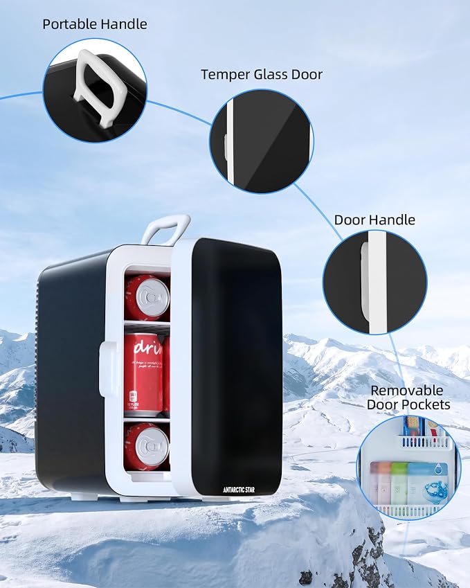 Antarctic Star Compact Mini Fridge, Portable Small Refrigerator - Image 4