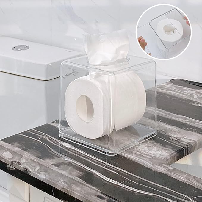 Yopay 2 Pack Square Tissue Dispenser Box, Cover Napkin Organizer - Image 3