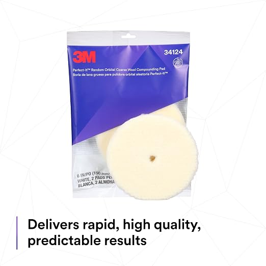 3M Perfect-It Random Orbital Coarse Wool Compounding Pad, Orbital Pads - Image 5