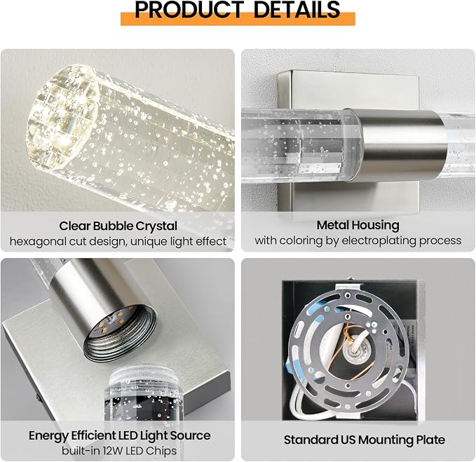 Modern LED Wall Sconces Set of Two - Image 4