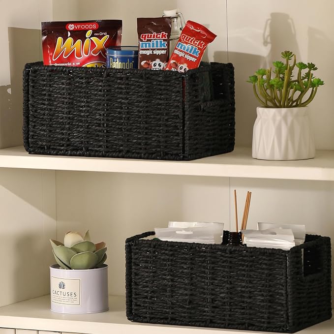 Vagusicc Wicker Storage Basket, Small Storage Baskets - Image 4