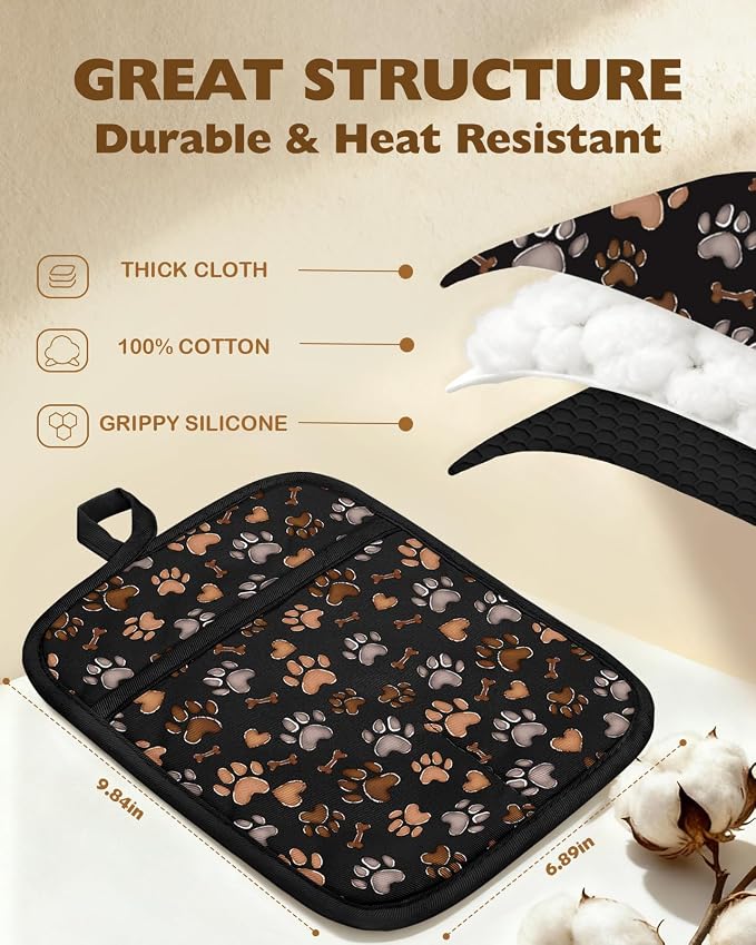 Slohif Silcone Paw Pot Holders for Kitchen - Image 2