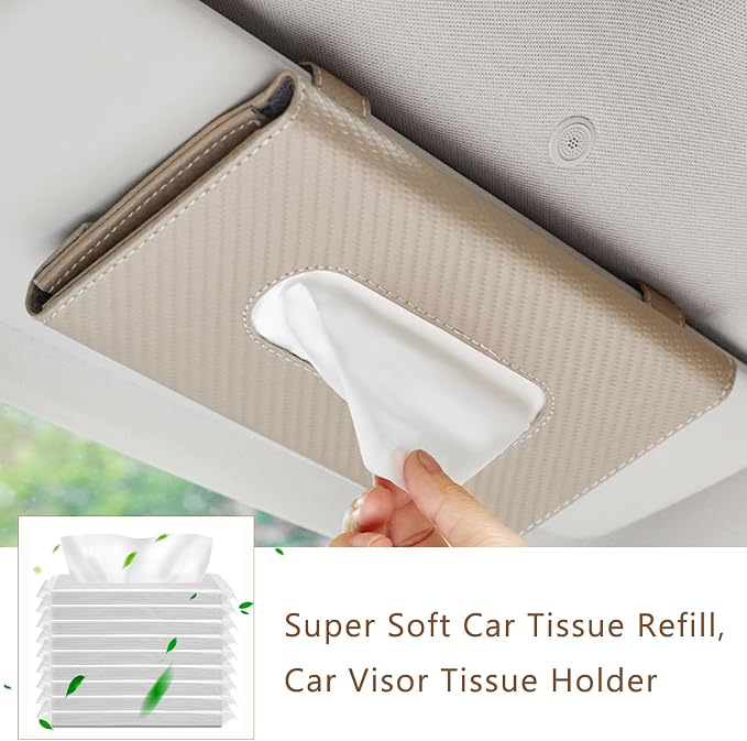 Car Tissue Refill, 9 Packs Car Visor Tissue Holder Refills, Car sunshade tissue - Image 3