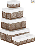 Vagusicc Wicker Storage Basket, 6 Pack Baskets by Vagusicc