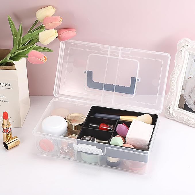 JUXYES 2 Pack Plastic Carry Storage Box - Image 8