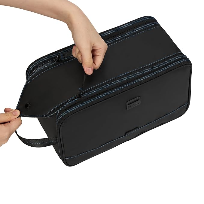 ZEEMO Travel Toiletry Bag for Men, Large Water-Resistant Double-Sided Full-Open - Image 4