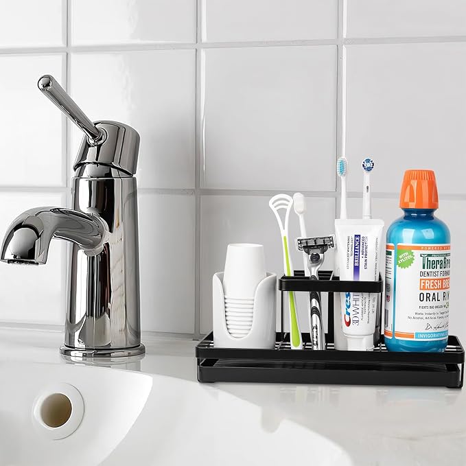 Toothbrush Holders for Bathrooms, Carbon Steel Tooth Brushing Holder Electric - Image 2