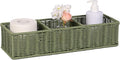 Bathroom Toilet Paper Basket: Water-resistant Resin 3-Section Organizer Above by UPINFREE