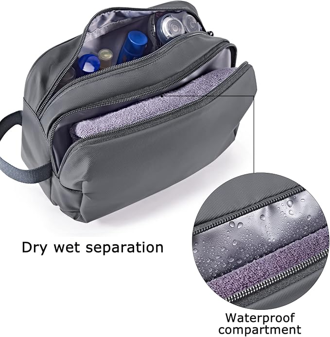 BAGSMART Toiletry Bag for Men, Travel Toiletry Organizer Dopp Kit - Image 3