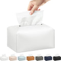 Long Tissue Box Cover, PU Leather Tissue Holder Rectangle, Facial Paper by DecorateYourHome