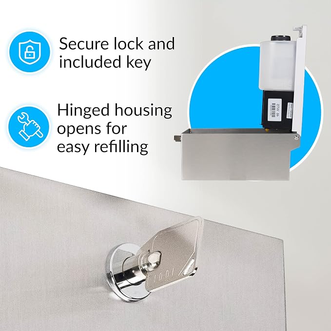 BOBRICK 2013 Stainless Steel Automatic Wall-Mounted Foam Soap Dispenser - Image 5