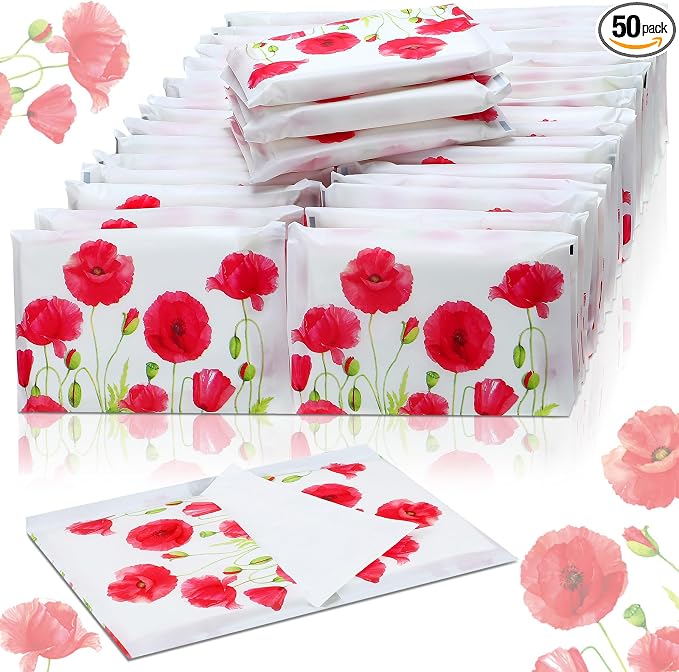 Geyee 50 Packs Tissue Travel Size Facial Paper Napkins Travel Packs Disposable by Geyee