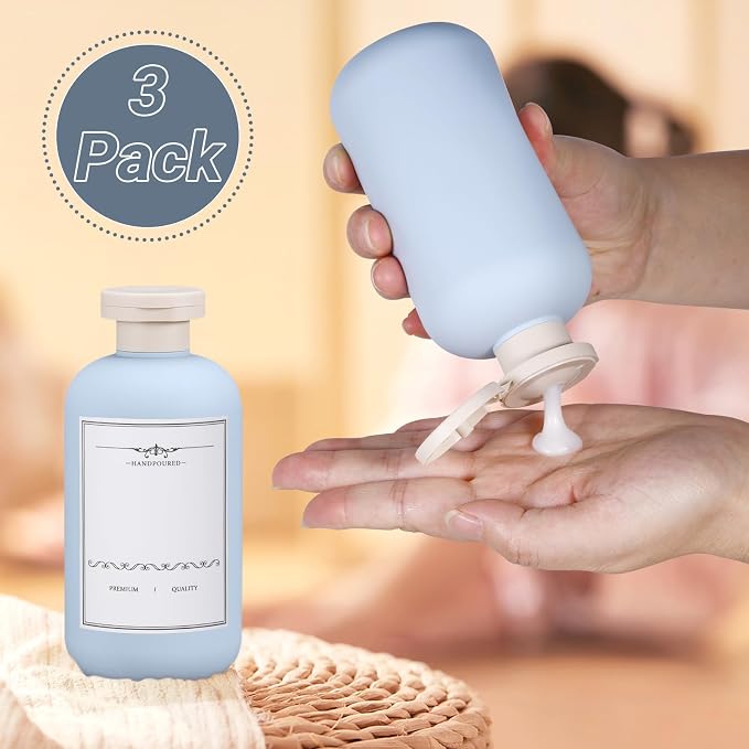 10oz Travel Shampoo Bottle, Empty Plastic Squeeze Bottles - Image 5
