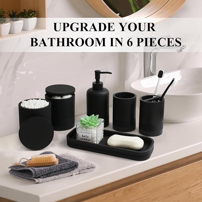 6-Piece Bathroom Accessories Set, Organizer Set - Image 5