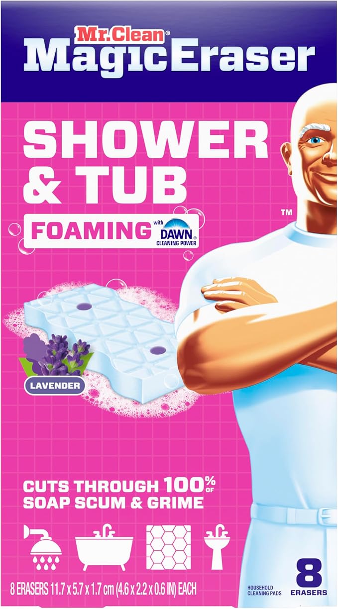 Mr. Clean Magic Eraser Sponge, Tub Cleaner, Soap Scum Remover, Bathroom - Image 12